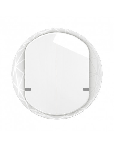 Enjoliveur interrupteur double Céliane with Netatmo Blanc LEGRAND CB1415