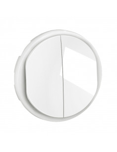 Enjoliveur double inter ou va-et-vient Céliane Blanc LEGRAND CB2001