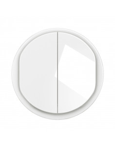 Enjoliveur double inter ou va-et-vient Céliane Blanc LEGRAND CB2001 2