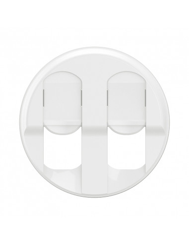Enjoliveur prise double RJ45 Céliane Blanc LEGRAND CB2346