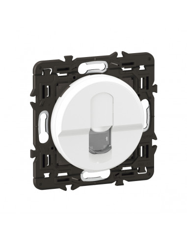 Prise RJ45 simple Céliane blindée Catégorie 6 STP prémonté Blanc LEGRAND CC0347