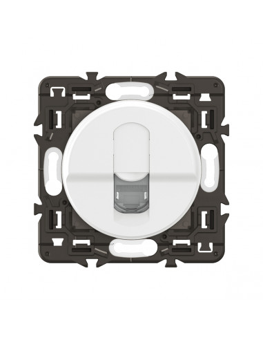 Prise RJ45 simple Céliane blindée Catégorie 6 STP prémonté Blanc LEGRAND CC0347
