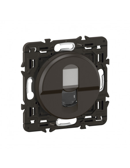 Prise RJ45 simple Céliane blindée Catégorie 6 STP prémonté Noir LEGRAND CE0347