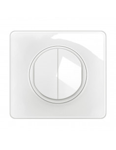 Double interrupteur ou va-et-vient Céliane 10AX complet Blanc LEGRAND CG2001 2