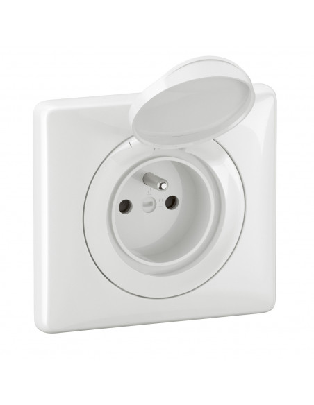 Prise 2P+T Surface Céliane IP44 complet Blanc LEGRAND CG8111
