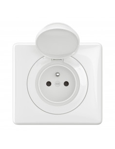 Prise 2P+T Surface Céliane IP44 complet Blanc LEGRAND CG8111 2