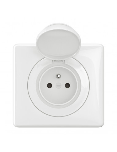 Prise 2P+T Surface Céliane IP44 complet Blanc LEGRAND CG8111