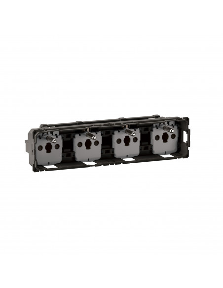 Prise 4x2P+T compacte Céliane précâblée connexion à bornes automatiques  LEGRAND CM0114