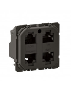 Prise quadruple RJ45 Céliane blindée Catégorie 6 STP LEGRAND CM0348