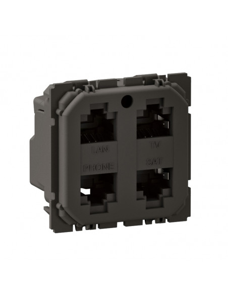 Prise quadruple RJ45 Céliane blindée Catégorie 6 STP LEGRAND CM0348