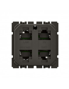 Prise quadruple RJ45 Céliane blindée Catégorie 6 STP LEGRAND CM0348 2