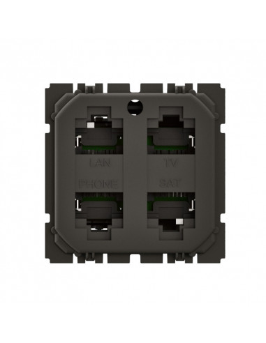 Prise quadruple RJ45 Céliane blindée Catégorie 6 STP LEGRAND CM0348