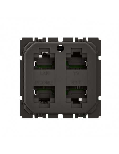Prise quadruple RJ45 Céliane blindée Catégorie 6 STP LEGRAND CM0348