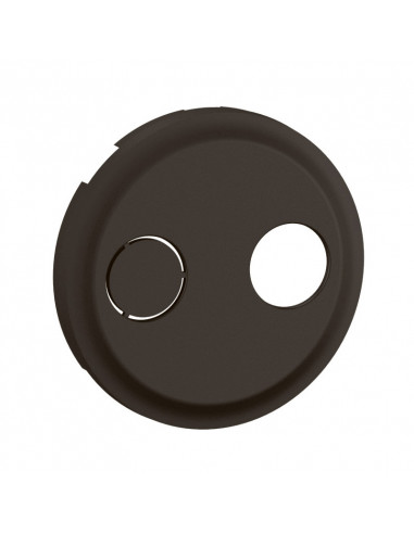 Enjoliveur prise réseau câblé AFORM double F à visser Céliane Noir LEGRAND CN0399