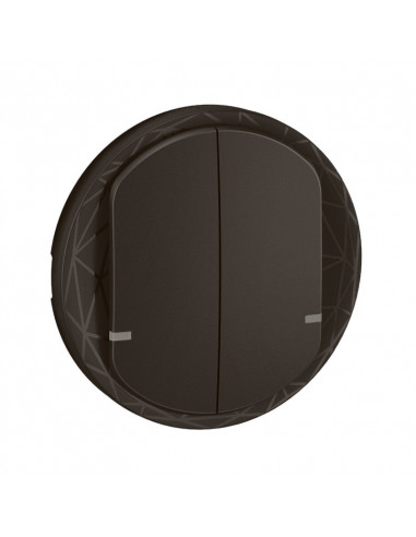 Enjoliveur interrupteur double Céliane with Netatmo Noir LEGRAND CN1415