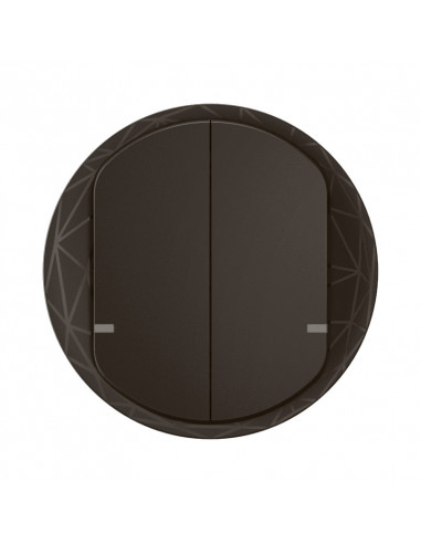 Enjoliveur interrupteur double Céliane with Netatmo Noir LEGRAND CN1415