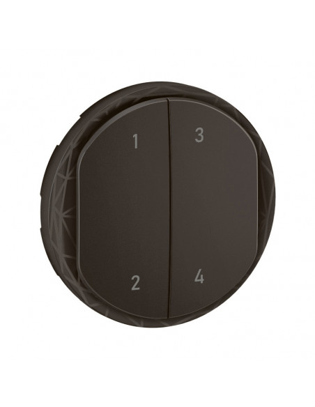 Enjoliveur commande 4 scénarios sans fils Céliane with Netatmo Noir LEGRAND CN1424