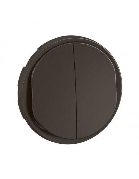 Enjoliveur double poussoir NO+NF lumineux Céliane Noir LEGRAND CN3001
