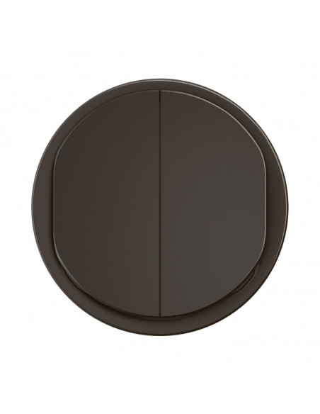 Enjoliveur double poussoir NO+NF lumineux Céliane Noir LEGRAND CN3001