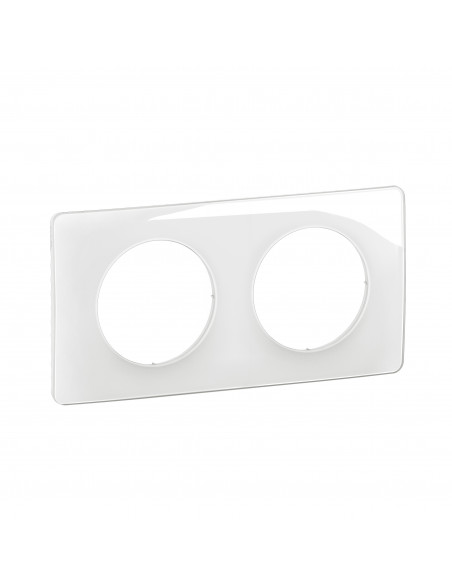 Plaque Céliane 2 postes Blanc Emaillé emballage GD LEGRAND CP0022