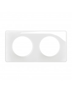 Plaque Céliane 2 postes Blanc Emaillé emballage GD LEGRAND CP0022 2