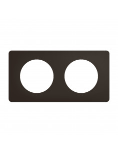 Plaque de finition Céliane 2 postes Noir Mat LEGRAND CP0102 2