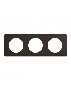 Plaque de finition Céliane 3 postes Noir Mat LEGRAND CP0103 2