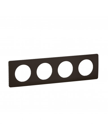 Plaque de finition Céliane 4 postes Noir Mat LEGRAND CP0104