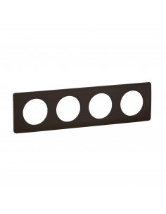 Plaque Céliane 4 postes Noir Mat emballage GD LEGRAND CP0124