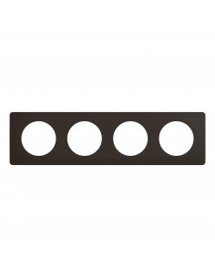 Plaque Céliane 4 postes Noir Mat emballage GD LEGRAND CP0124 2