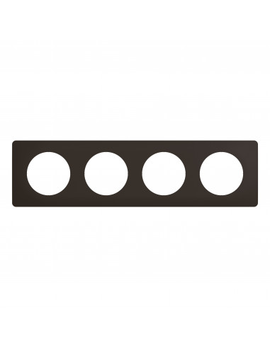 Plaque Céliane 4 postes Noir Mat emballage GD LEGRAND CP0124