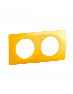 Plaque de finition Céliane 2 postes Jaune Safran LEGRAND CP0402