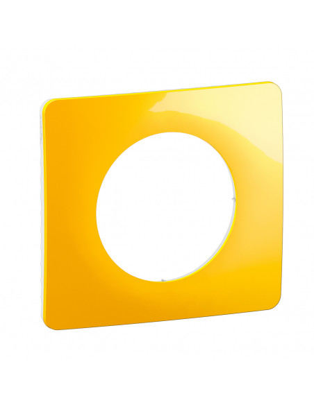 Plaque Céliane 1 poste Jaune Safran emballage GD LEGRAND CP0421