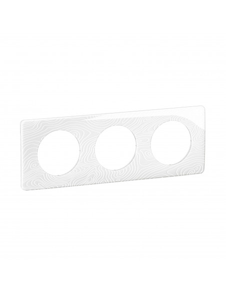 Plaque Céliane 3 postes Blanc Relief emballage GD LEGRAND CP0623