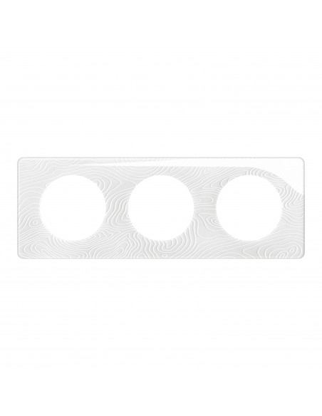 Plaque Céliane 3 postes Blanc Relief emballage GD LEGRAND CP0623