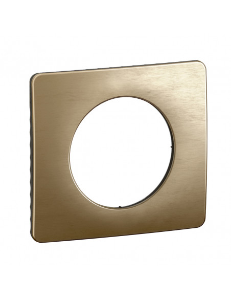 Plaque Céliane 1 poste Bronze Satiné emballage GD LEGRAND CP1621