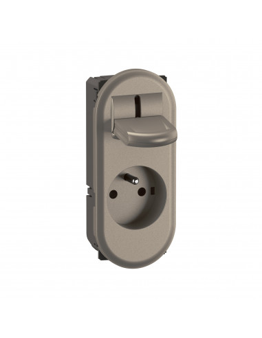 Prise 2P+T Céliane spéciale accessibilité Titanium LEGRAND CT0117