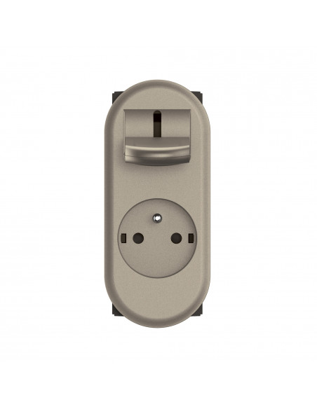 Prise 2P+T Céliane spéciale accessibilité Titanium LEGRAND CT0117