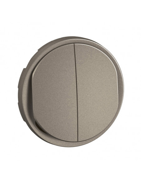 Enjoliveur double poussoir NO+NF lumineux Céliane Titanium LEGRAND CT3001