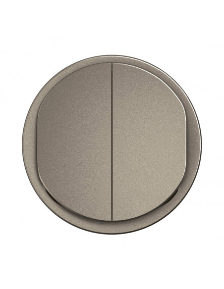 Enjoliveur double poussoir NO+NF lumineux Céliane Titanium LEGRAND CT3001