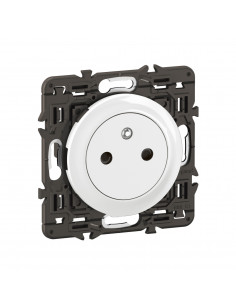 Prise 2P+T Surface Céliane enjoliveur Blanc et support LEGRAND CX0111