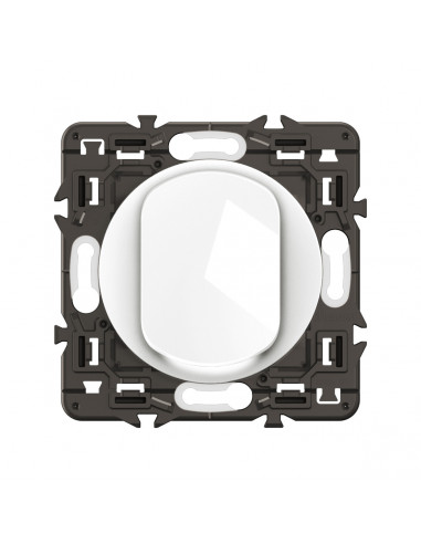 Interrupteur lumineux Céliane 10AX enjoliveur Blanc, support et voyant LEGRAND CX1001