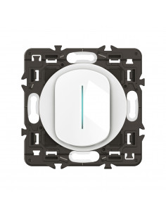 Interrupteur témoin Céliane 10AX enjoliveur Blanc, support et voyant LEGRAND CX7001 2