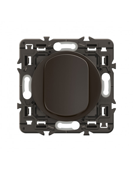 Poussoir Céliane enjoliveur Noir et support LEGRAND CZ0031
