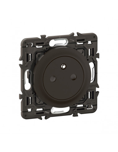 Prise 2P+T Surface Céliane enjoliveur Noir et support LEGRAND CZ0111