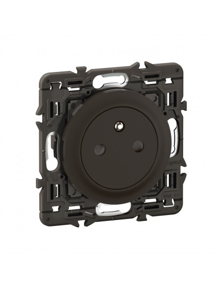 Prise 2P+T Surface Céliane enjoliveur Noir et support LEGRAND CZ0111