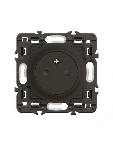 Prise 2P+T Surface Céliane enjoliveur Noir et support LEGRAND CZ0111