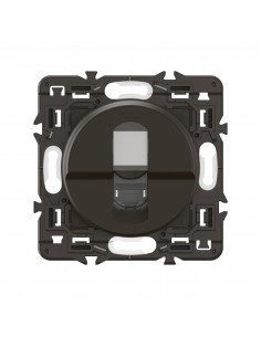 Prise RJ45 Céliane Catégorie 6 FTP enjoliveur Noir et support LEGRAND CZ0345 2