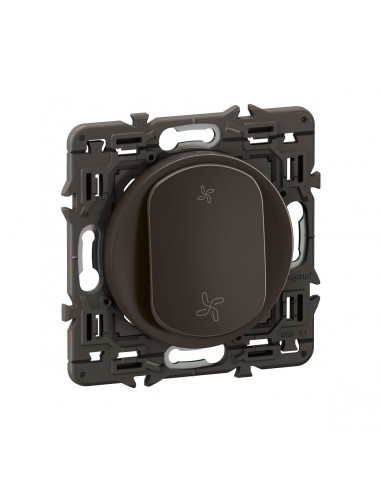 Poussoir VMC Céliane enjoliveur Noir et support LEGRAND CZ6031