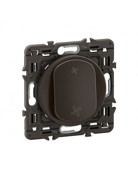 Poussoir VMC Céliane enjoliveur Noir et support LEGRAND CZ6031